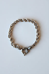 Toggle Clasp Sterling Silver Twist Chain Bracelet