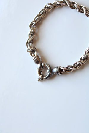 Toggle Clasp Sterling Silver Twist Chain Bracelet