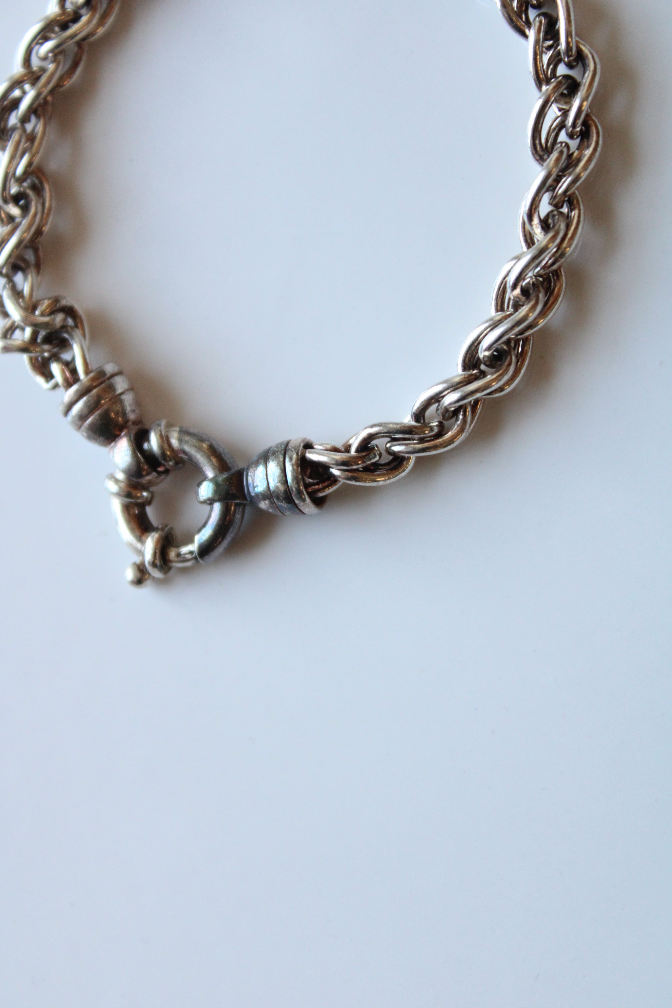 Toggle Clasp Sterling Silver Twist Chain Bracelet