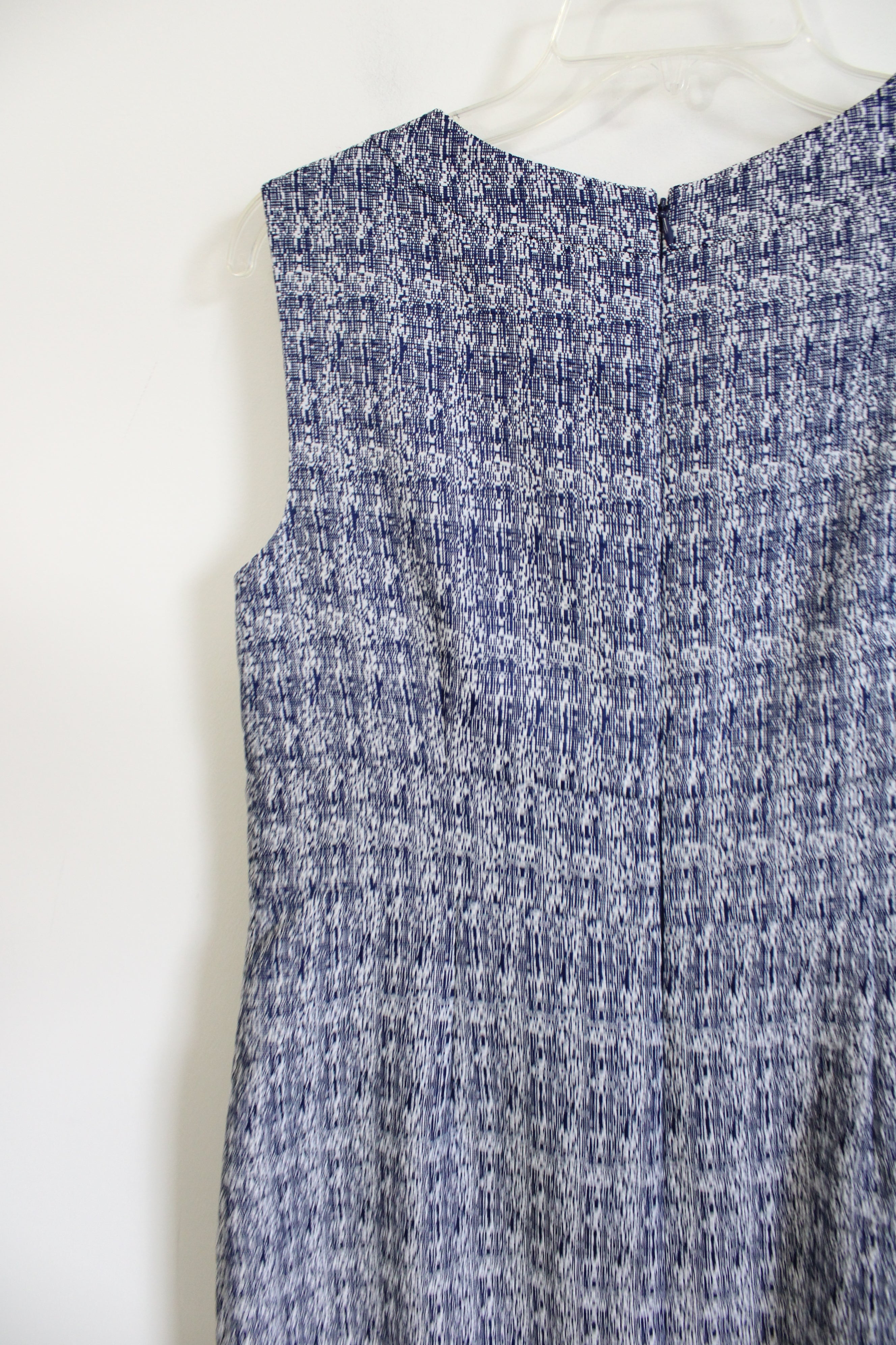 Tahari Blue & White Dress | 12 Petite