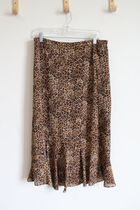 Emma James Flowy Leopard Print Skirt | 4 Petite