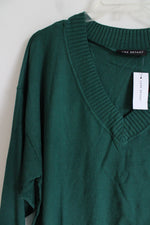 NEW Lane Bryant Evergreen V-Neck Knit Sweater | 26/28