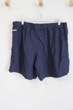 Columbia Blue Nylon Shorts | XL