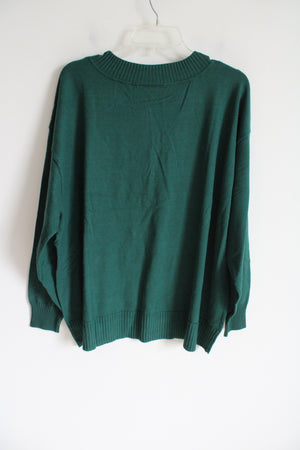 NEW Lane Bryant Evergreen V-Neck Knit Sweater | 26/28