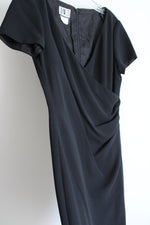 DW3 For David Warren Black Wrap Vintage Fitted Dress | 8