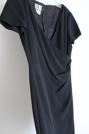 DW3 For David Warren Black Wrap Vintage Fitted Dress | 8