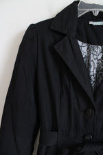 Maurices Black Lightweight Trench Coat | S