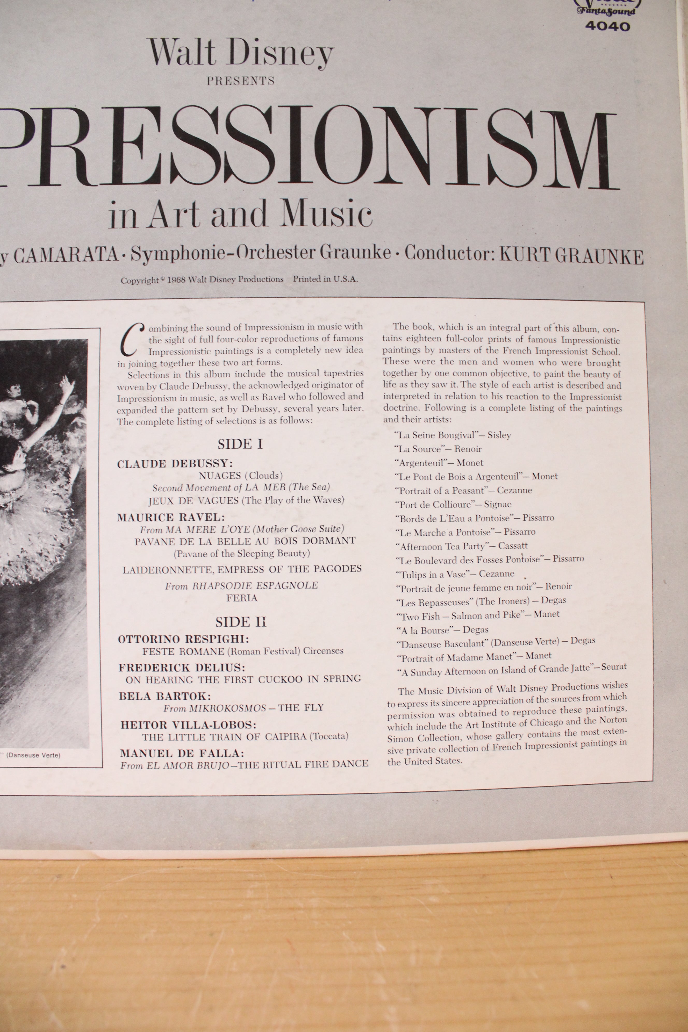 Walt Disney Presents Impressionism In Art And Music Vinyl