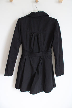 Maurices Black Lightweight Trench Coat | S