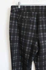 Ann Taylor Factory Black Gray Plaid Pant | 12 Petite