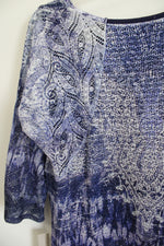 NEW Laura Ashley Blue Purple Textured Top | L