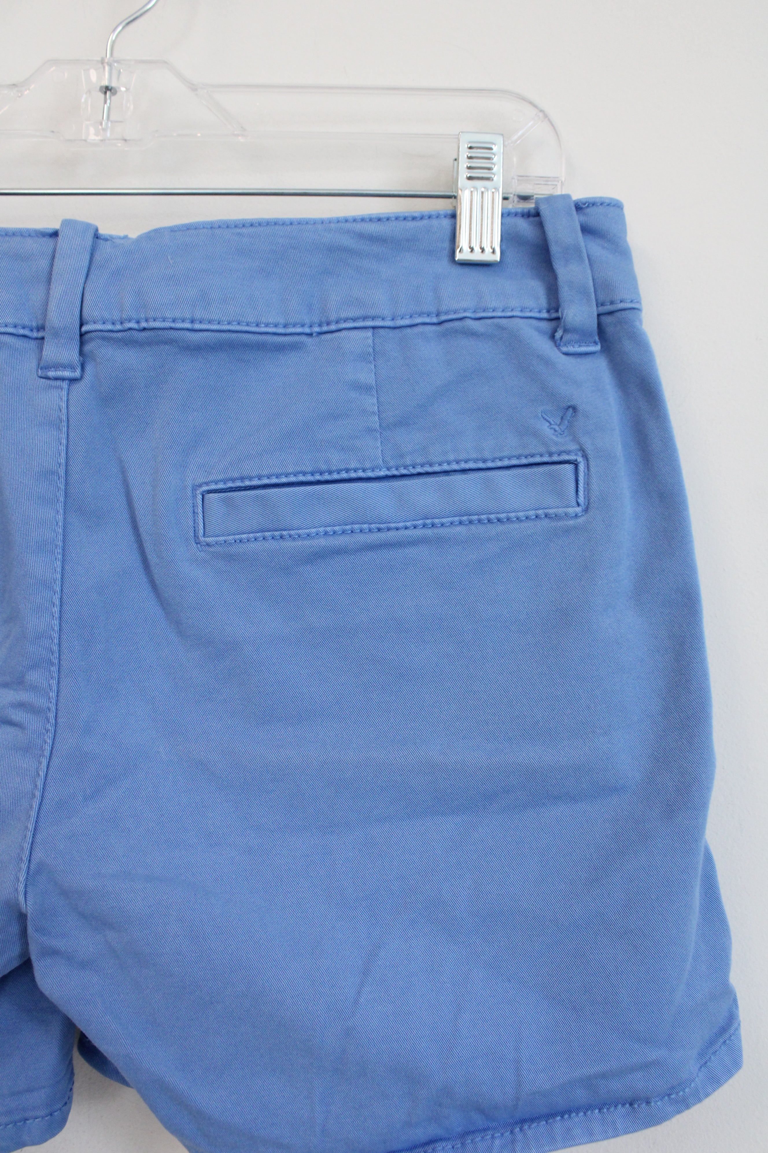 American Eagle Blue Super Stretch Midi Chino Shorts | 10