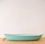 Prizer Ware Teal Long Ceramic Oval Dish