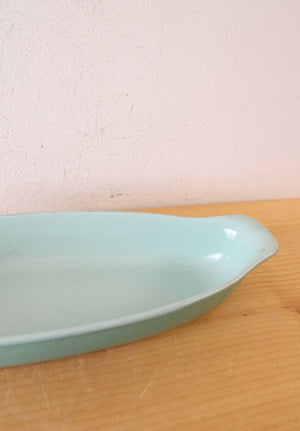 Prizer Ware Teal Long Ceramic Oval Dish