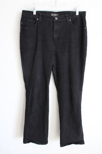 Lee Relaxed Fit Straight Leg Mid Rise Black Jeans | 14 Short