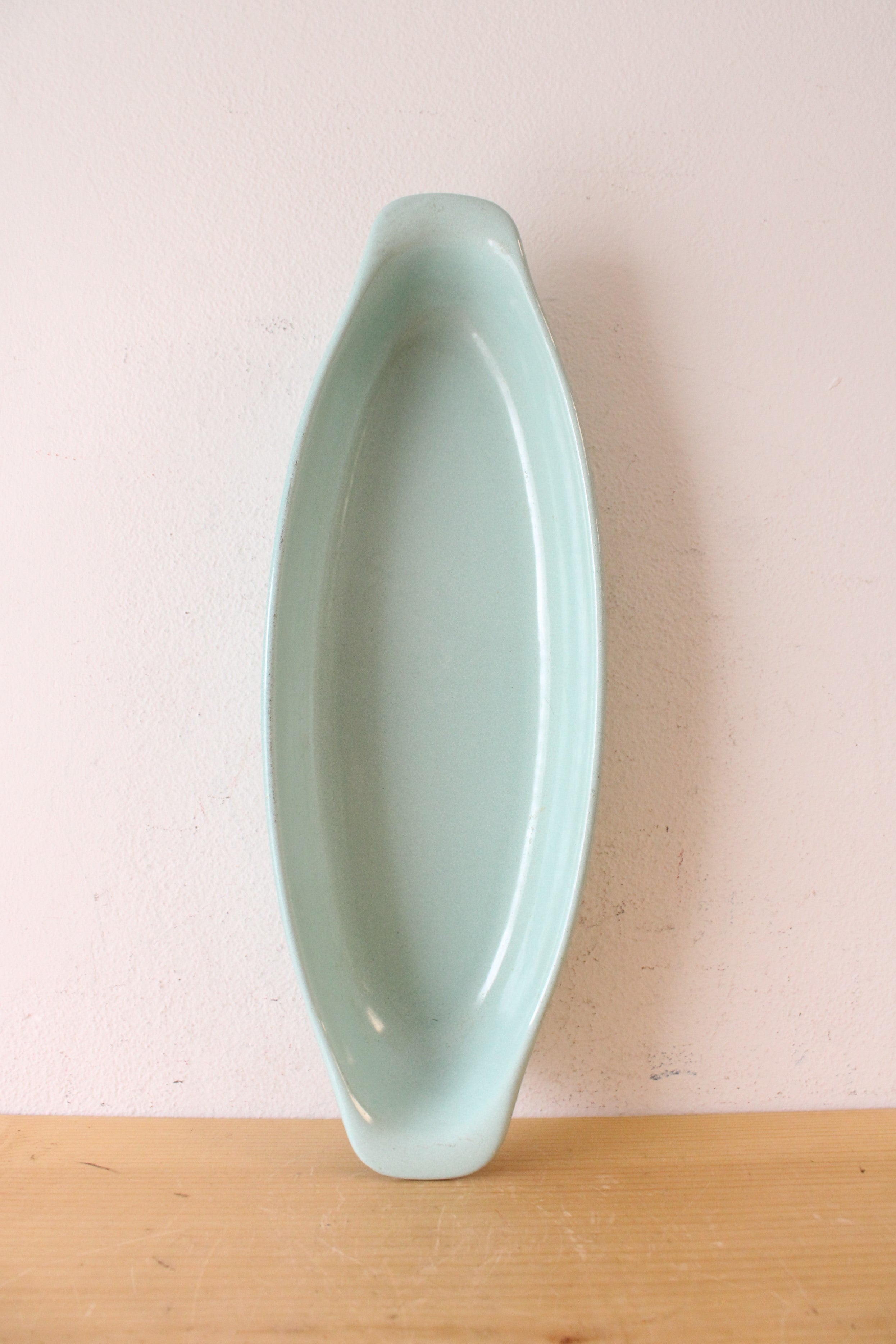 Prizer Ware Teal Long Ceramic Oval Dish