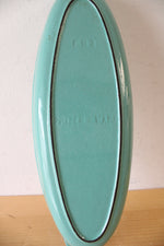 Prizer Ware Teal Long Ceramic Oval Dish