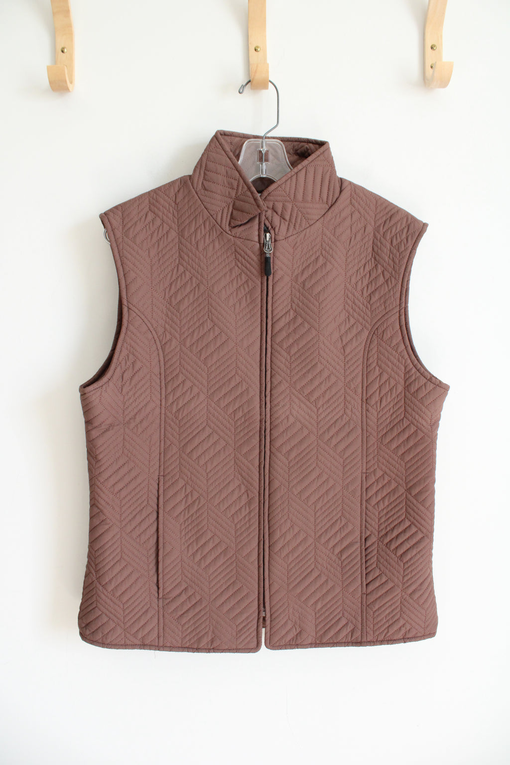 Plow & Hearth Brown Quilted Vest | M