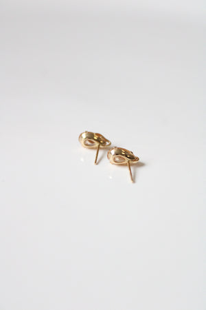Sunstone Pear 585 Yellow Gold Stud Earrings