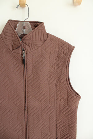 Plow & Hearth Brown Quilted Vest | M