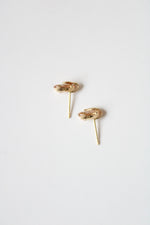 Sunstone Pear 585 Yellow Gold Stud Earrings