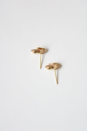 Sunstone Pear 585 Yellow Gold Stud Earrings