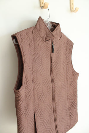 Plow & Hearth Brown Quilted Vest | M