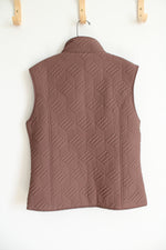 Plow & Hearth Brown Quilted Vest | M