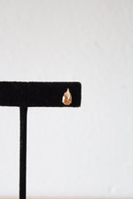 Sunstone Pear 585 Yellow Gold Stud Earrings