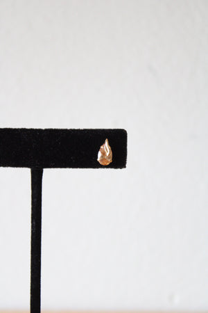 Sunstone Pear 585 Yellow Gold Stud Earrings