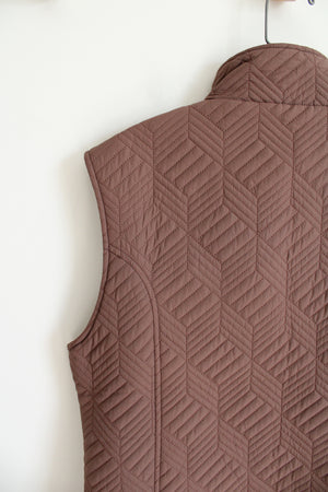 Plow & Hearth Brown Quilted Vest | M