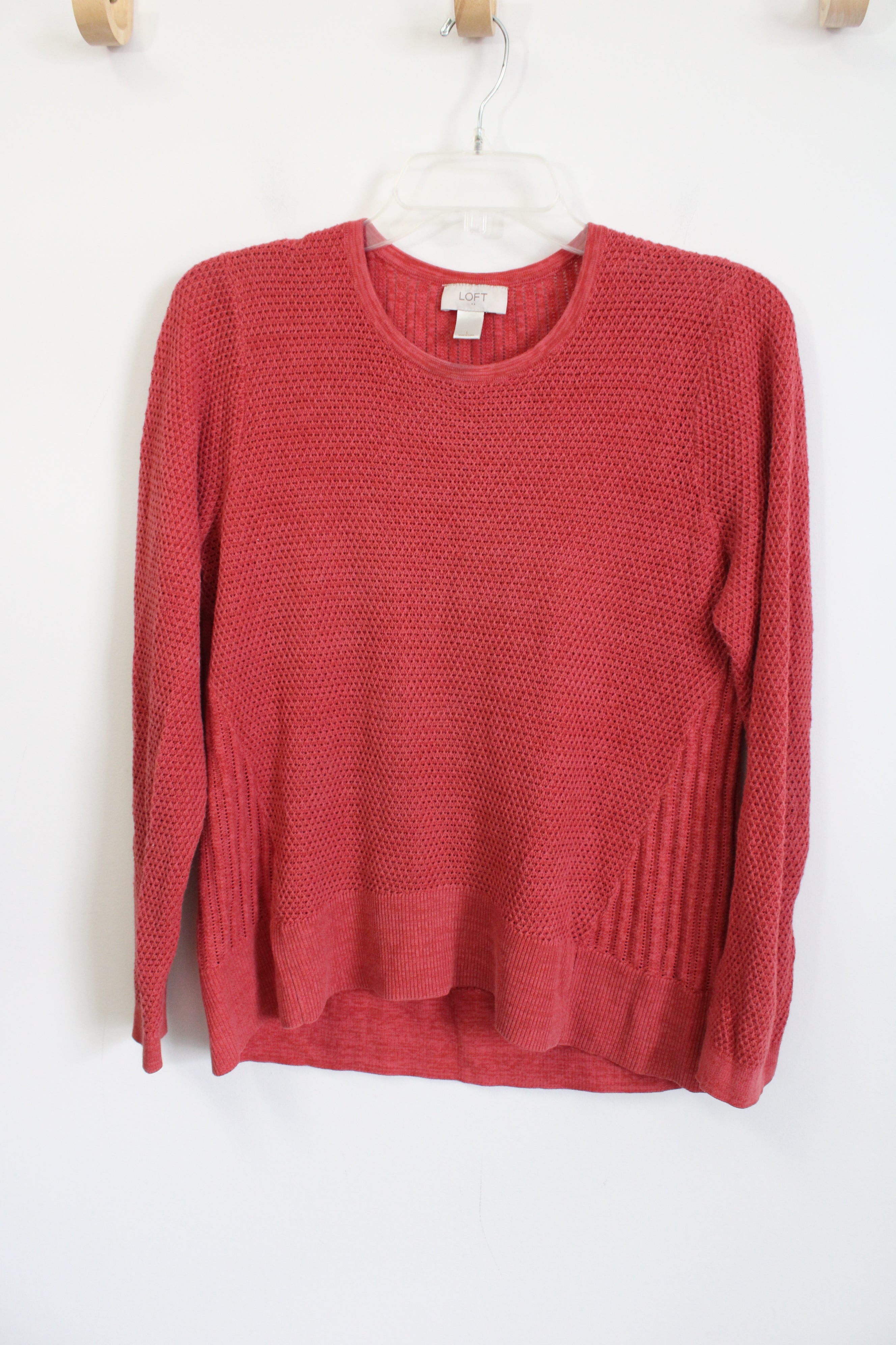 LOFT Pink Knit Sweater | L