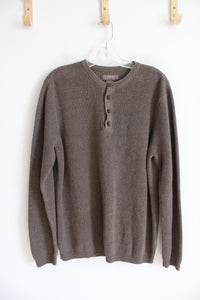 G.H. Bass Earth Brown Knit Henley | L