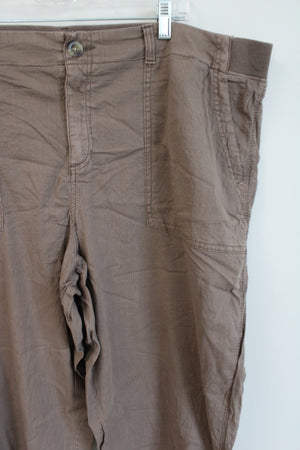 Sonoma Brown Lightweight Cotton Pants | 22W