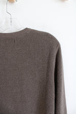 G.H. Bass Earth Brown Knit Henley | L