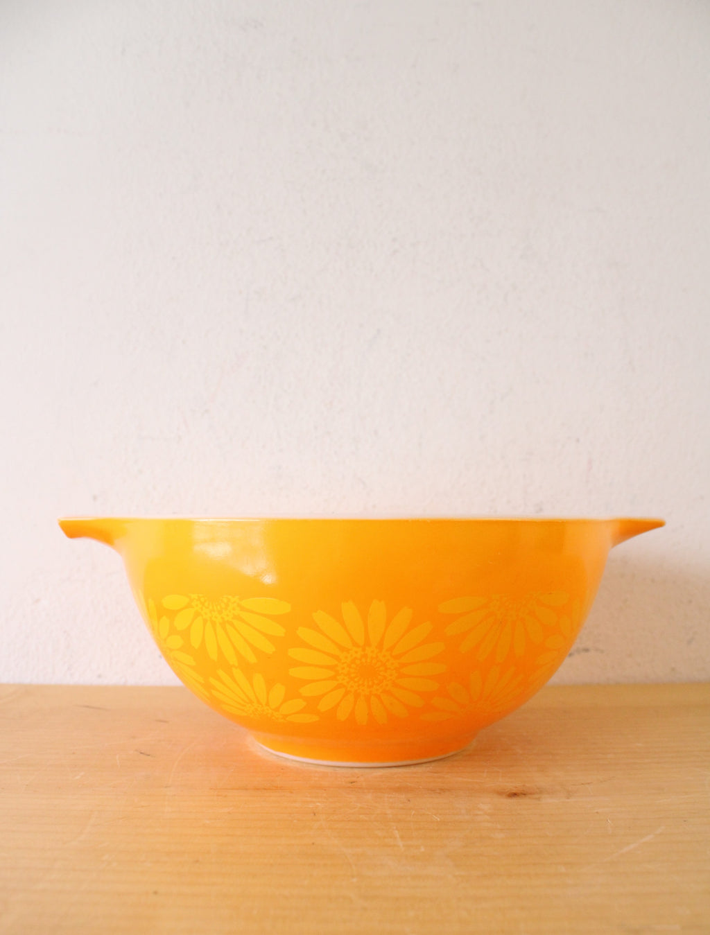 Pyrex Vintage #442 1.5 Quart Orange Sunflower Daisy Cinderella Bowl