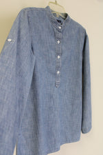 Gap Cotton Long Sleeved Blue Shirt | S