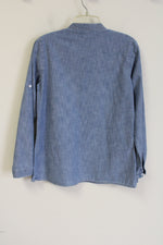 Gap Cotton Long Sleeved Blue Shirt | S