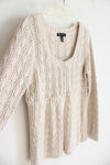 International Concepts Tan Crocheted Knit Cardigan | XL