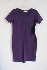 NEW Women With Control Purple Stretch Tee Dress | S