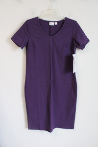 NEW Women With Control Purple Stretch Tee Dress | S