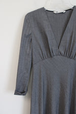 Zara Gray Long Sleeved Maxi Dress | S