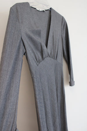 Zara Gray Long Sleeved Maxi Dress | S