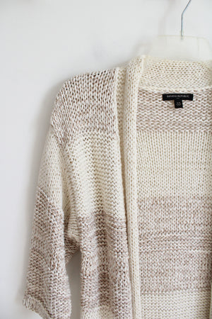 Banana Republic Cream & Brown Knit Cardigan | XS