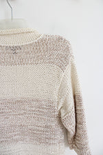 Banana Republic Cream & Brown Knit Cardigan | XS