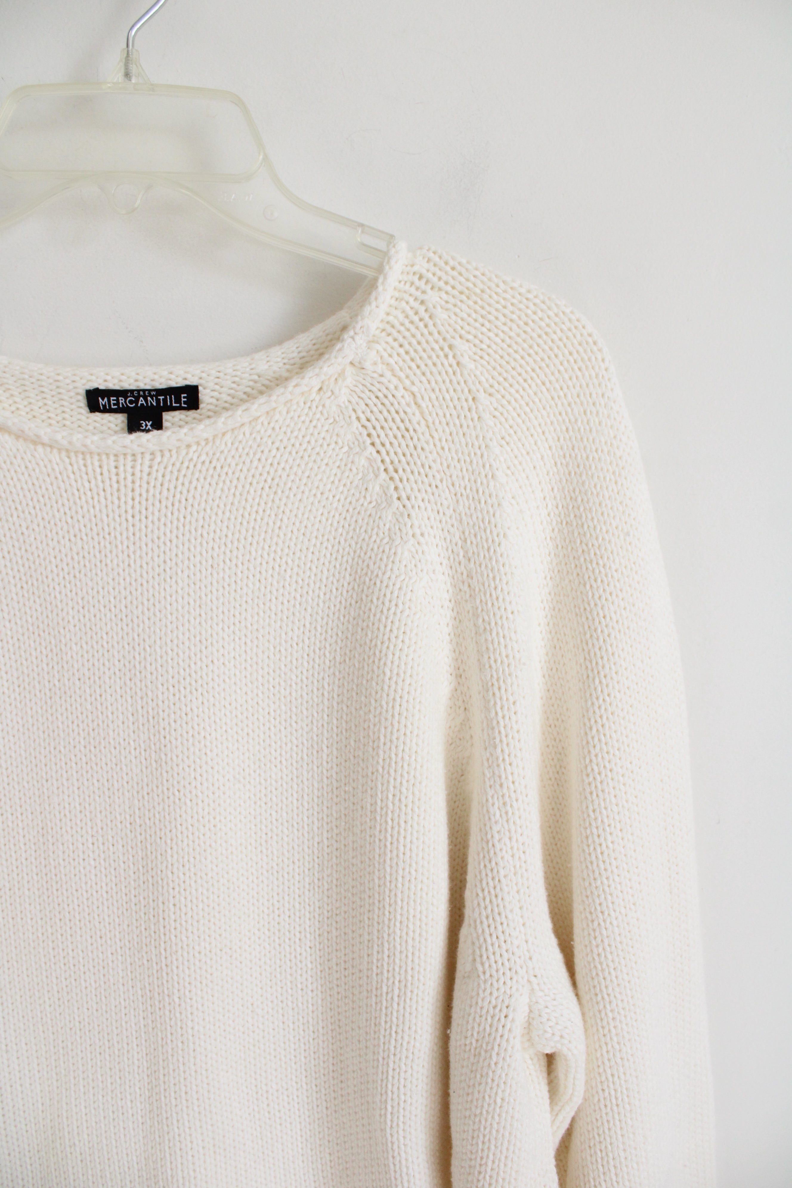 J.Crew Mercantile Thick Knit Cream Sweater | 3X