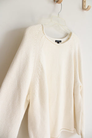 J.Crew Mercantile Thick Knit Cream Sweater | 3X