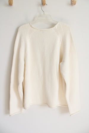 J.Crew Mercantile Thick Knit Cream Sweater | 3X