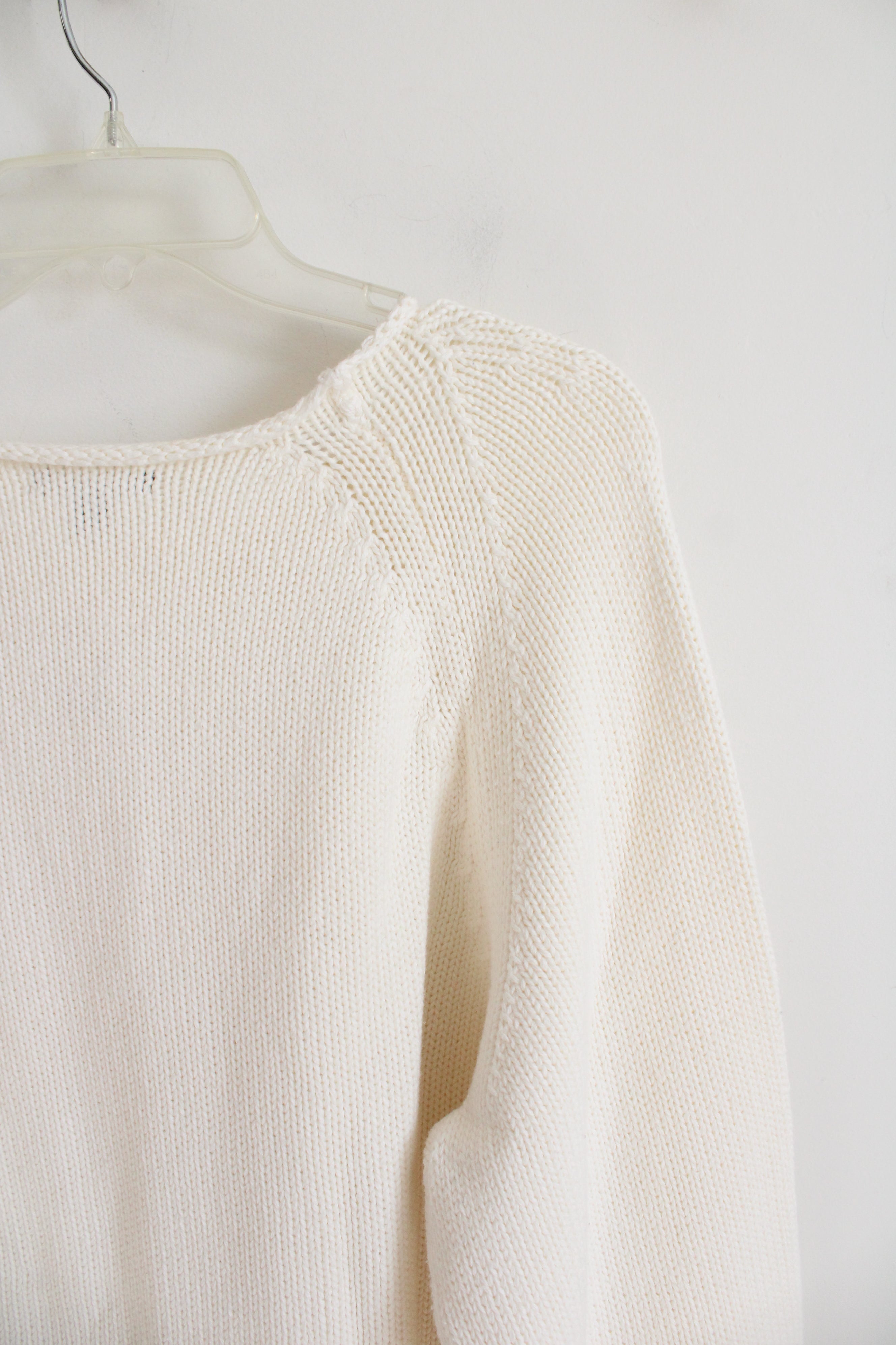 J.Crew Mercantile Thick Knit Cream Sweater | 3X