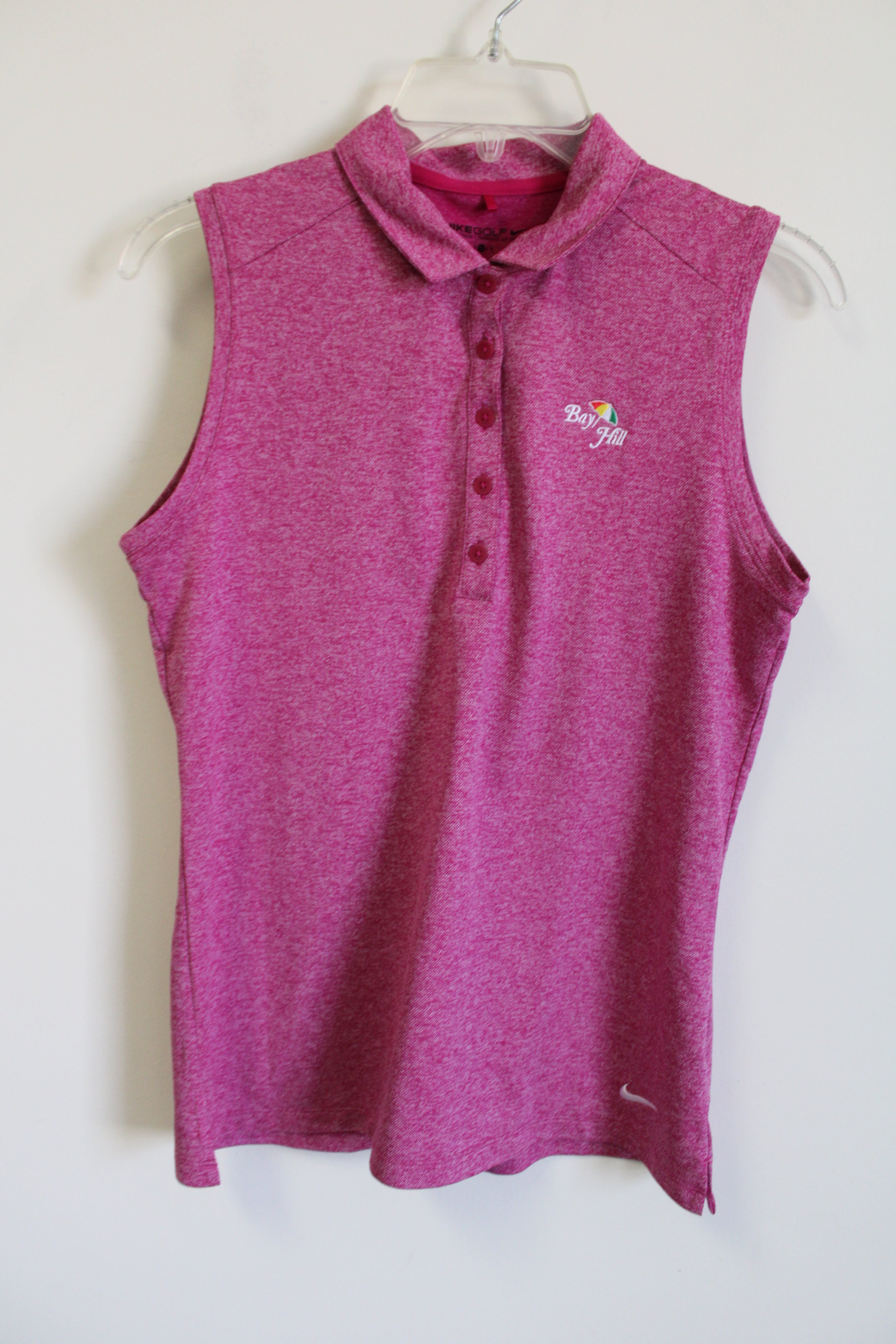 Nike Golf Dri-Fit Bay Fill Pink Polo Tank | M